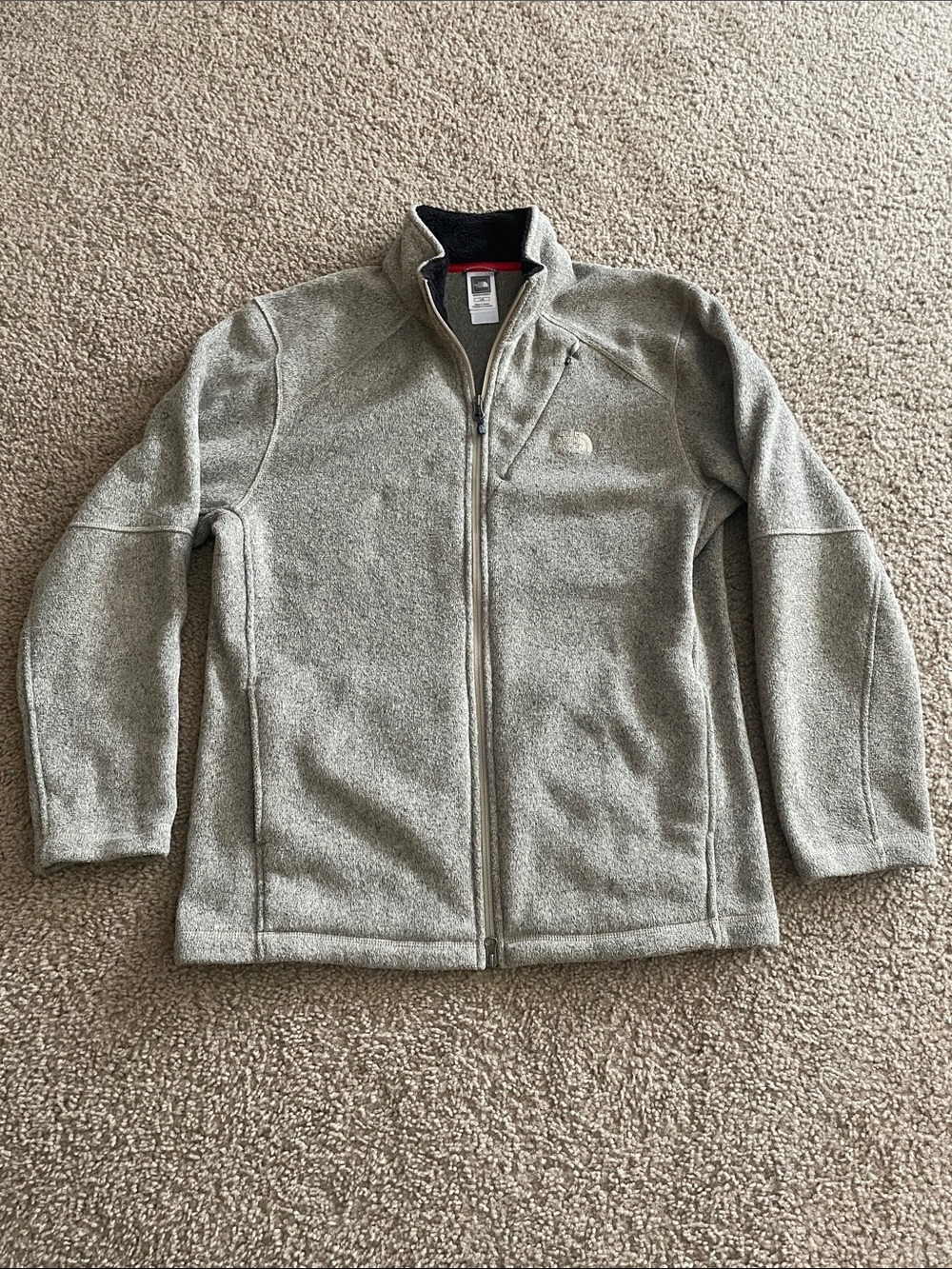 The North Face Men’s Light Gray Full-Zip Fleece Jacket